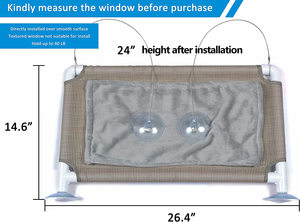 Space Saving <b>Cat</b> <b>Window</b> Perch Hammock <b>Bed</b> Seat Suction Cup for Large Indoor <b>Cats</b> Kissan Ikkunan Istuin Mounted <b>Cat</b> <b>Window</b> Perch - Product Image 4