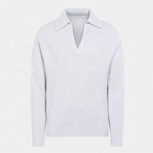 Suéter de Punto Personalizado con Logotipo, Suéter de Cachemira y Lana con Cuello Acanalado para Hombre, para Primavera y Otoño - Product Image 5