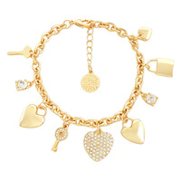 Pulsera de Corazón con Diamantes Completos de Diseño Original Europeo Americano para Mujer, Joyería de Moda de Qingdao, Joyería de Cadena