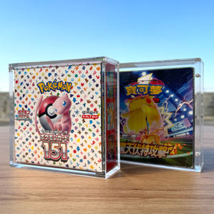 Boîte de présentation en acrylique japonaise TCG <span class=keywords><strong>Pokemon</strong></span> 151 avec couvercle magnétique, boîte de présentation en acrylique premium pour boîte japonaise 151 Big - Product Image 2