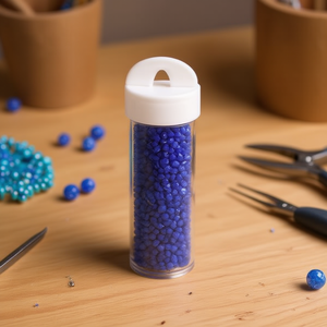 Perline Ilan Abalorio 06 Blu Luminoso, 12 Pezzi per Tubo, per Creazione di Gioielli Artigianali - Product Image 3