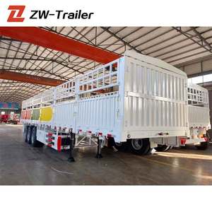 Semirremolque de valla de carga de ganado de 4 ejes Y 60 toneladas, remolque de transporte de animales a la venta, Zimbabue ZW Grpoup - Product Image 2