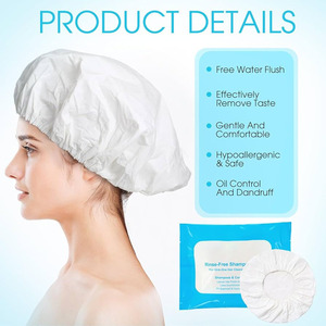 OEM <span class=keywords><strong>de</strong></span> buena calidad desechable en movimiento sin agua sin complicaciones limpieza del <span class=keywords><strong>cabello</strong></span> sin enjuague gorros <span class=keywords><strong>de</strong></span> champú <span class=keywords><strong>para</strong></span> viajeros, camping, gimnasio - Product Image 4
