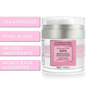 Крем-гель для интимной зоны с отбеливающим эффектом и защитой от солнца, OEM/ODM, для лица, тела, зоны бикини и чувствительной кожи, 50 мл, в баночке с коробкой - Product Image 4
