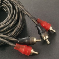 Câble stéréo audio pour voiture 2RCA mâle vers mâle 5M, paire torsadée avec blindage tressé et gaine en PVC