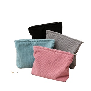 Pochette zippée en coton personnalisée, sac zippé en tissu de coton doux avec logo personnalisé imprimé, pochette zippée réutilisable pour bijoux et cosmétiques - Product Image 1