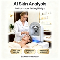 Analyseur de peau intelligent à l'IA professionnel, 19 images, 24 langues, diagnostics cutanés, machine d'analyse cutanée 3D pour salon