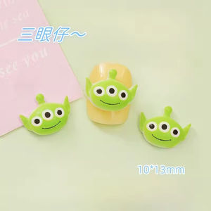 Japonés Kawaii Y2k Mini ardillas mapaches tres ojos Aliens Evil Cats Nail Art Charms Diy <span class=keywords><strong>bailarina</strong></span> redondeada decoración de uñas - Product Image 3