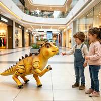 Chien robot animatronique réaliste personnalisé, mignon, Dimetrodon, pour intérieur/extérieur, étanche, ignifuge, télécommandé, marchant, pour centre commercial
