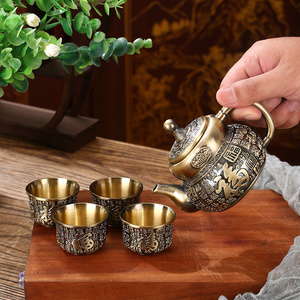 Retro-Bronze-Gongfu-Teese rvice im europäischen Stil-Chinesisches High-End-Set aus Teekannen, Tassen und Tabletts sowie Geschenk artikel - Product Image 4