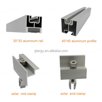 GTERGY GT-MC – Solutions de fixation pour panneaux solaires : Serre-câbles réglables en aluminium pour cadre intermédiaire PV, kit de montage sur poteau pour panneaux solaires