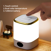 Lampe de chevet LED moderne pour chambre à coucher, contrôle tactile, double température de couleur, protection des yeux, lampe de chevet pour bébé