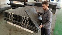 Tapis de protection de sol extérieur en UHMWPE haute résistance pour accès de matériel lourd, voie de circulation, épaisseur 25-40 mm, résistant aux UV