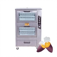 Nouveau four rotatif commercial en acier inoxydable à double chambre, machine à cuire électrique/gaz grande capacité pour rôtir les patates douces
