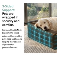 Maßgefertigtes Orthopädisches Hundebett Hersteller Leinenstoff Wasserdichtes Orthopädisches Haustier-Sofa Großhandel 28D 35D Schwammbett OEM-Fabrik