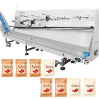 Máquina clasificadora de bolsas desordenadas para sobres de especias, bolsas de condimentos, con rechazo por fibra óptica, equipo de grado alimenticio