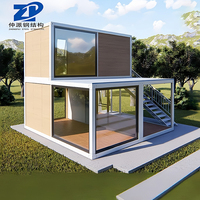 Conteneur modulaire préfabriqué en métal multifonctionnel pour salon, avec salle de bain et cuisine, emballage plat standard