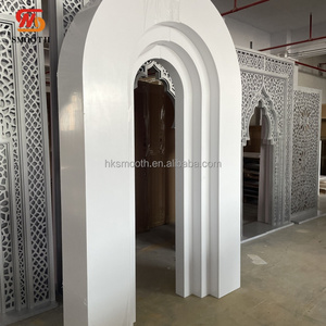 SMOOTH Elegant White pvc 3D layers Pvc <b>backdrop</b> <b>stand</b> Wedding birthday party arch - Product Image 2