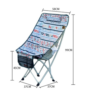 Sedia da Campeggio Pieghevole Ultraleggera con Schienale Alto in Tessuto Oxford per Pesca, BBQ, Spiaggia e Picnic - Product Image 3