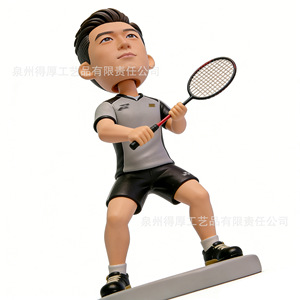 Custom <b>Badminton</b> Star Resin Bobblehead Figurine Handmade Desktop Decoration Collectible Gift - Product Image 3