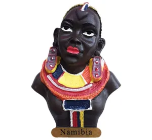 Imán de nevera de resina 3D Namibia mujeres africanas coleccionan recuerdos