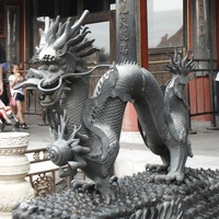 Sculpture de fontaine de dragon en bronze, grande taille, nouveau design moderne, accessoire chinois chaud,
