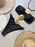 BAJU RENANG 3 Warna Model Bandeau Trendi Wanita Satu Potong Berlapis Ganda Bahan Kain Berkualitas Ukuran S-L