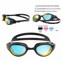 Gafas de Natación Personalizadas con Logotipo, Lentes Transparentes de PC, Ajuste Cómodo, Correa Ajustable, Antivaho, Protección UV, Impermeables, para Entrenamiento