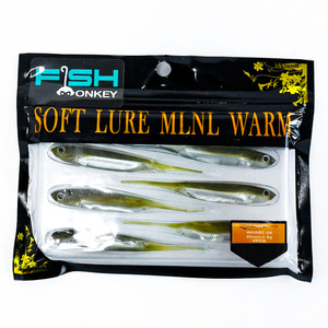 Selco Isca Macia <span class=keywords><strong>Drop</strong></span> <span class=keywords><strong>Shot</strong></span> Rigs V Tail 8cm PVC Soft Fishing Lures Soft Swim Bait Shad Seabass River - Product Image 5