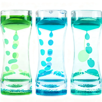 Minuteur créatif bicolore en acrylique, sablier à liquide, jouet de décompression, décoration pour la maison, le bureau ou la chambre, minuteur à mouvement liquide