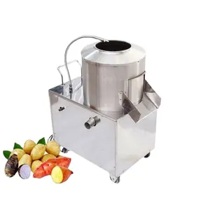 Máquina automática de descascar batata doce, gengibre, cenoura, taro, frutas, vegetais, equipamento de limpeza para restaurantes, uso também em milho