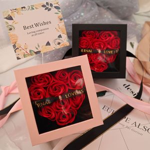 Scatola Porta Gioielli con Rose di Alta Qualità, Decorazione con Fiori Artificiali per Regali - Product Image 4