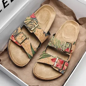 Zapatillas de verano con punta abierta y doble botonadura para hombre y mujer con suelas planas suaves Diseñador cómodo - Product Image 5