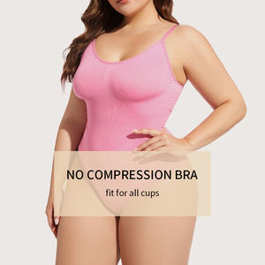 SSHAPER女性用シームレスナイロンボディスーツ通気性フックボディシェイプタミーコントロールバットリフタースリミングジャンプスーツひも - Product Image 4