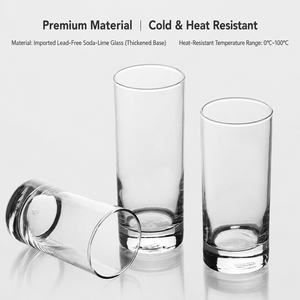 Vaso Moderno Transparente de Vidrio Sodocálcico para Bebidas Largas, Vaso Grueso para Jugo, Té, Mojito, Cócteles, Restaurante, Hotel, Bar, Venta al por Mayor - Product Image 3