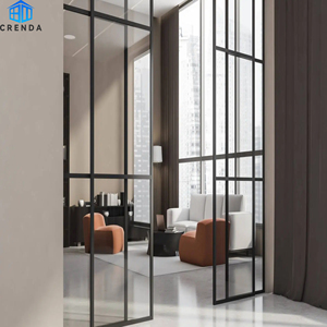 ประตูเหล็ก<span class=keywords><strong>บาน</strong></span><span class=keywords><strong>เลื่อน</strong></span>ดีไซน์หรูหราสไตล์อินดัสเทรียล โปรไฟล์เหล็กบางเฉียบ ดีไซน์หรูหราสำหรับบ้านพักตากอากาศ - Product Image 3