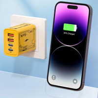 Chargeur transfrontalier 120W double PD + double USB pour téléphone portable, charge rapide, tête de chargeur en nitrure de gallium