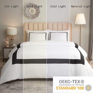 Dòng Màu Đen Mô Hình Ba Mảnh Duvet <span class=keywords><strong>Set</strong></span> 3D In Kỹ Thuật Số Sợi Nhỏ Bộ Đồ Giường Đặt Giường Bìa Bán Buôn Cho Khách Sạn - Product Image 4