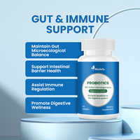 Tablet Suplemen Diet Probiotik 60 Tablet, Mendukung Keseimbangan Mikroekologi Usus, Kesehatan Pencernaan & Kekebalan Tubuh untuk Dewasa