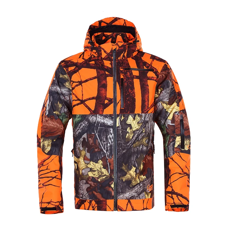 ⭐️希少⭐️ Cabela's ハンティングジャケット カモ柄 オレンジ XL 中綿 ブレイズオレンジカモハンティングジャケット メンズ用 秋季用 風防・防水