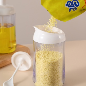 Creative Kitchen Plastic <b>Spice</b> Storage Bottles Outdoor BBQ Accessories Type Plastic <b>Spice</b> <b>Jar</b> with Spoon for Household - Product Image 6