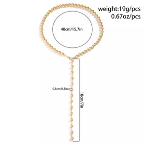Charms Long Beaded Tassels Chain <b>Necklace</b> for Women Trendy Beads Chest Chain on the Neck Choker Accessories 2025 Fashion Jewelry - Product Image 3