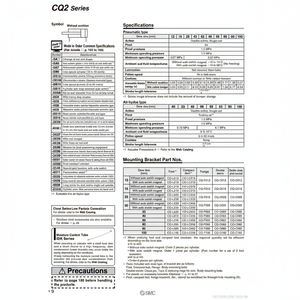 SMC Pneumatics Cylindre Compact CQ2A50-50DMZ Pièces Pneumatiques De Haute Qualité - Product Image 1