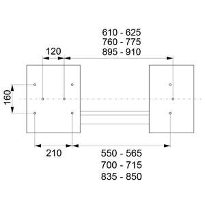 Banc de travail universel Fervi pour tour 895-910 x 550-565 x 160 mm, rangement d'outils pour atelier, EAN 8012667226336, garantie 3 ans - Product Image 1