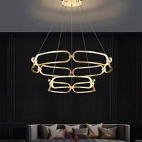 Lustre en acrylique personnalisé, créatif, moderne, pour salon, chambre à coucher, style minimaliste, en aluminium, avec éclairage LED