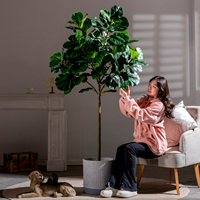 Feuilles et arbres artificiels en plastique décoratifs, verdure réaliste, plantes d'intérieur écologiques pour la décoration de la maison et du bureau