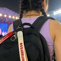 Llavero de tela bordado a mano con alfabeto, accesorio portátil para bolso, ideal para fans de conciertos coreanos, disponible al por mayor.