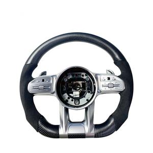 Volante de Cuero YLC para <span class=keywords><strong>Mercedes</strong></span>-Benz <span class=keywords><strong>AMG</strong></span> W190 C190 W205 C205 W166 W167 W177 W213 W217 C217 W222 <span class=keywords><strong>AMG</strong></span> - Product Image 1