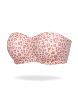 Soutien-gorge sans fil demi-bonnet bandeau sans bretelles, bonnet moulé sans couture, sous-vêtements féminins, vente en gros, usine OEM ODM personnalisée, imprimé léopard