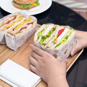 Custom Single <b>Sheet</b> Food Grade <b>Wax</b> <b>Paper</b> Disposable Oil Proof for Sandwiches Hamburgers Bread Cookies - Product Image 3